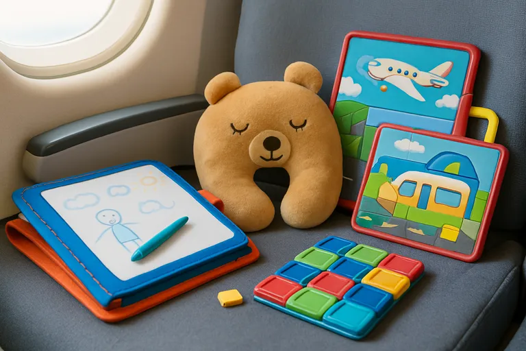 Vliegtuigspeelgoed en accessoires voor een comfortabele reis met kinderen Vliegtuigspeelgoed en accessoires voor een comfortabele reis met kinderen